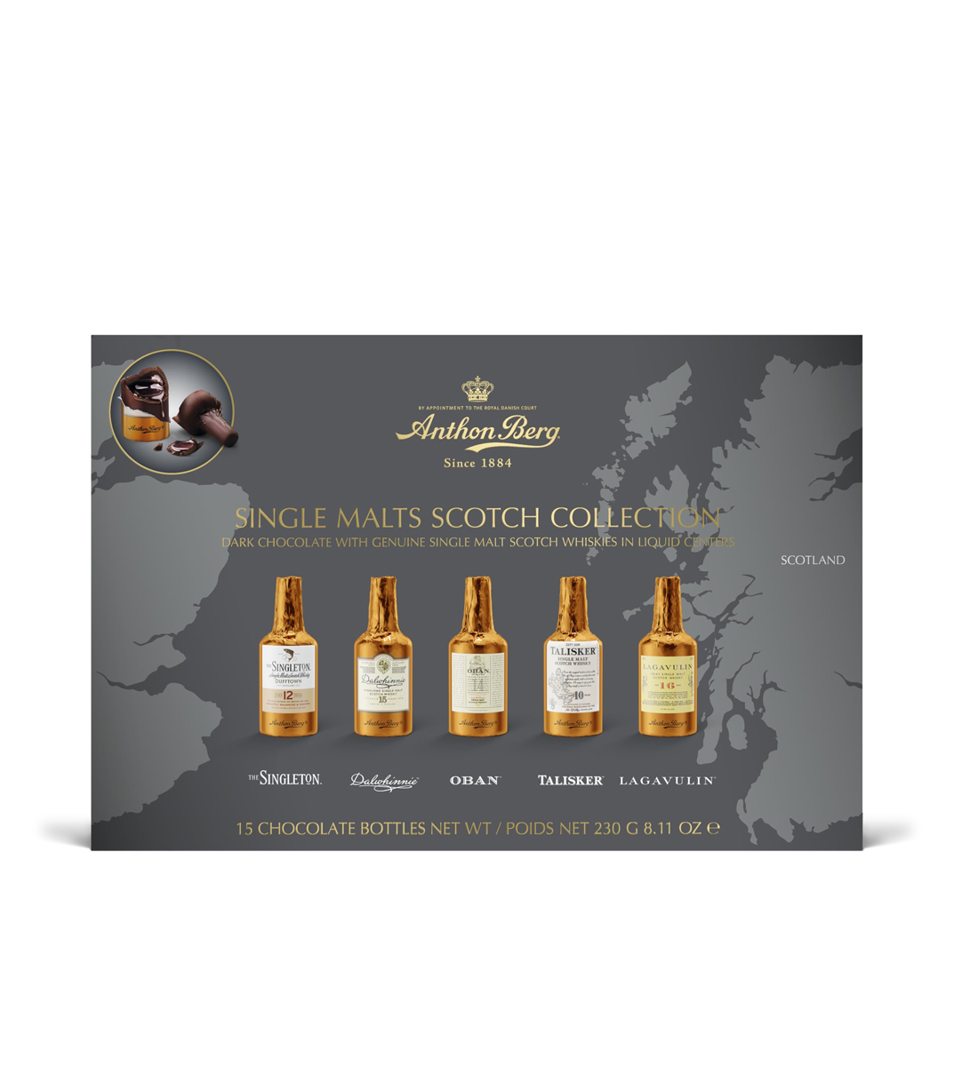 Anthon Berg Chocolate Single Malt Scotch Collection 230g